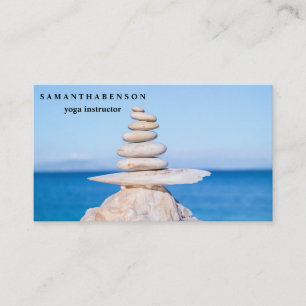 Elegantes Wasserfarblogo Zen-Yoga-Heilung Visitenkarte