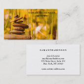 Elegantes Wasserfarblogo Zen-Yoga-Heilung Visitenkarte (Vorne/Hinten)
