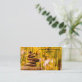 Elegantes Wasserfarblogo Zen-Yoga-Heilung Visitenkarte (Stehend Vorderseite)