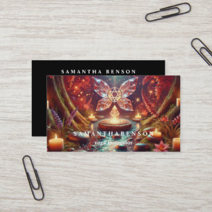 Elegantes Wasserfarblogo Zen-Yoga-Heilung Visitenkarte