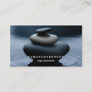 Elegantes Wasserfarblogo Zen-Yoga-Heilung Visitenkarte