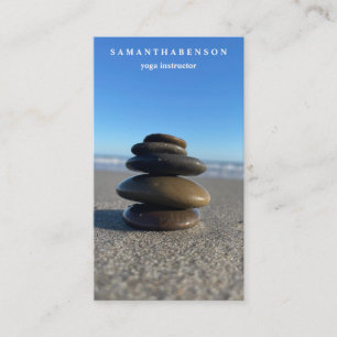 Elegantes Wasserfarblogo Zen-Yoga-Heilung Visitenkarte