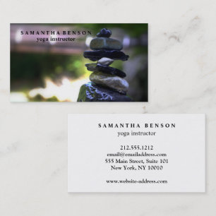 Elegantes Wasserfarblogo Zen-Yoga-Heilung Visitenkarte