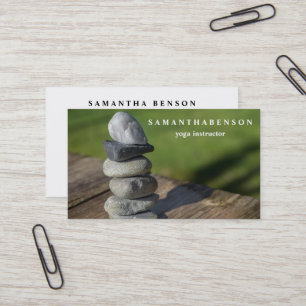 Elegantes Wasserfarblogo Zen-Yoga-Heilung Visitenkarte