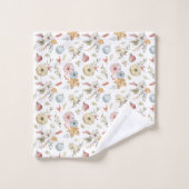 Elegantes Wasserfarbmuster im Herbst Badhandtuch Set (Waschlappen)