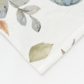 Elegantes Wasserfarbmuster im Herbst Fleecedecke (Ecke)