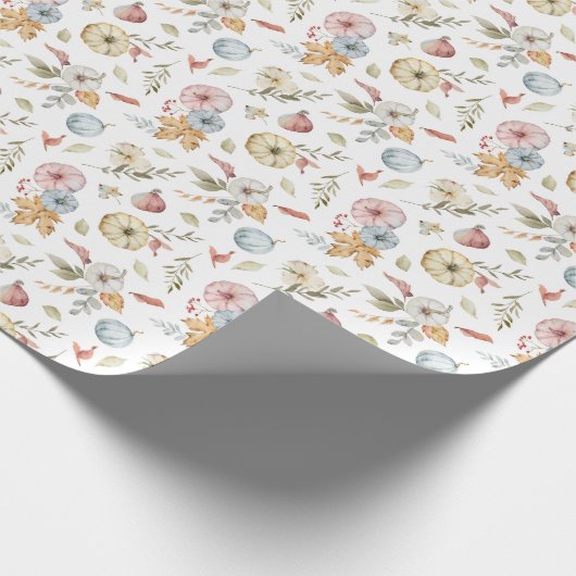 Elegantes Wasserfarbmuster im Herbst Geschenkpapier (Ecke)