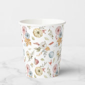 Elegantes Wasserfarbmuster im Herbst Pappbecher (Links)