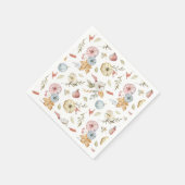 Elegantes Wasserfarbmuster im Herbst Serviette (Ecke)