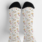 Elegantes Wasserfarbmuster im Herbst Socken (Oben)