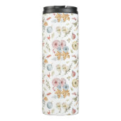 Elegantes Wasserfarbmuster im Herbst Thermosbecher (Rückseite)