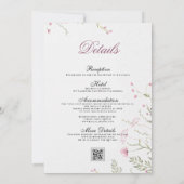 ELEGANTES WASSERFLORALE ABSTRAKTES UAWG & WEDING EINLADUNG (Rückseite)
