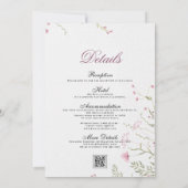 ELEGANTES WASSERFLORALE ABSTRAKTES UAWG & WEDING EINLADUNG (Rückseite)