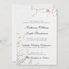 ELEGANTES WASSERFLORALE ABSTRAKTES UAWG & WEDING EINLADUNG