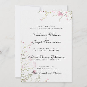 ELEGANTES WASSERFLORALE ABSTRAKTES UAWG & WEDING EINLADUNG