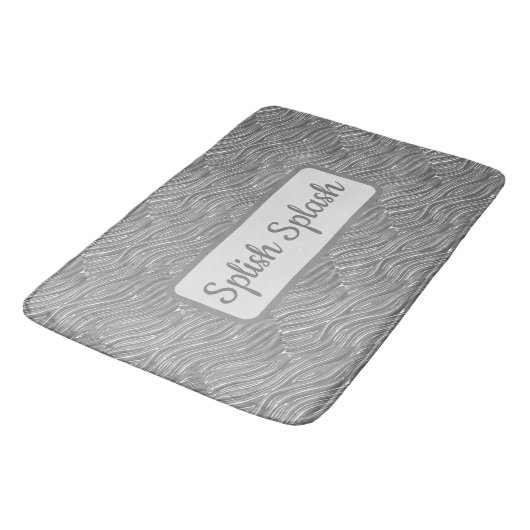 Elegantes Wassermuster Bath Mat Badematte (Schrägansicht)
