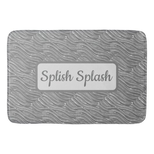 Elegantes Wassermuster Bath Mat Badematte (Vorderseite)