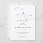 Elegantes Wasserschiff Party Bachelorette Einladung (Vorderseite)