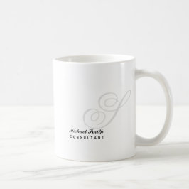 Elegantes Wasserzeichen-Monogramm Kaffeetasse