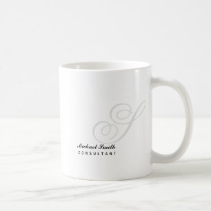 Elegantes Wasserzeichen-Monogramm Kaffeetasse