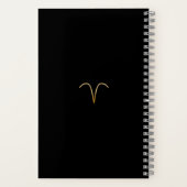 Elegantes Watercolor Aries Zodiac Journal Notizblock (Rückseite)