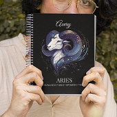 Elegantes Watercolor Aries Zodiac Journal Notizblock