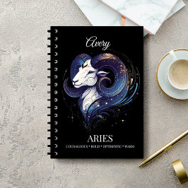 Elegantes Watercolor Aries Zodiac Journal Notizblock