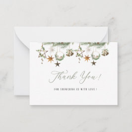 Elegantes Watercolor Baby Es ist kalt außerhalb Ba Mitteilungskarte