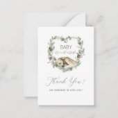 Elegantes Watercolor Baby Es ist kalt außerhalb Ba Mitteilungskarte (Vorderseite)