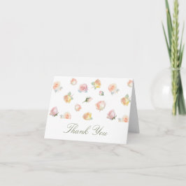 Elegantes Watercolor Baby in Bloom Baby Dusche Dankeskarte