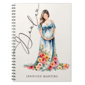 Elegantes Watercolor Birth & Postpartum Doula Notizblock (Vorderseite)