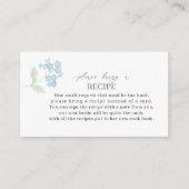 Elegantes Watercolor Blue Flowes Brautparty Begleitkarte (Vorderseite)