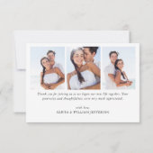 Elegantes Watercolor Blue Hydrangea 3 Foto Dankeskarte (Rückseite)