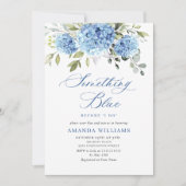 Elegantes Watercolor Blue Hydrangea BRAUTPARTY Einladung (Vorderseite)