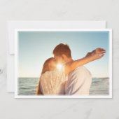 Elegantes Watercolor Blue Hydrangea FOTO Hochzeit Save The Date (Rückseite)