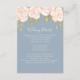 Elegantes Watercolor Blush Bloral Calligraphy Foto Begleitkarte