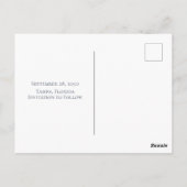 Elegantes Watercolor Blush Bloral Calligraphy Foto Postkarte (Rückseite)