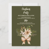 Elegantes Watercolor Botanisches Weihnachtsfest Pa Einladung (Vorderseite)