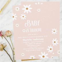 Elegantes Watercolor Daisy Baby in Bloom Baby Show