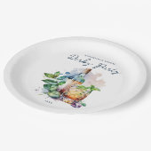 Elegantes Watercolor Derby Party Paper Plate Pappteller (Schrägansicht)