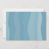 Elegantes Watercolor Dusty Blue Silver Wedding Fot Einladung (Rückseite)