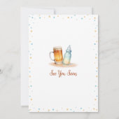 Elegantes Watercolor Ein Baby wird Babydusche zube Einladung (Rückseite)