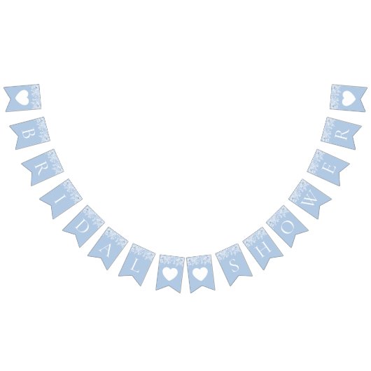 Elegantes Watercolor Etwas Blue Brautparty Wimpelkette (Alle)