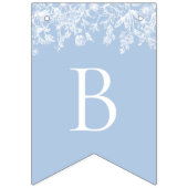 Elegantes Watercolor Etwas Blue Brautparty Wimpelkette (Zweite Fahne)