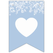 Elegantes Watercolor Etwas Blue Brautparty Wimpelkette (Erste Fahne)