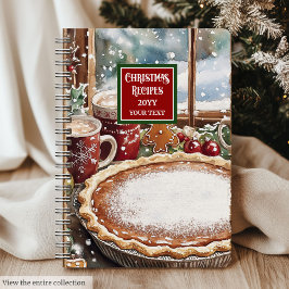 Elegantes Watercolor FerienrezeptNotebook Notizblock