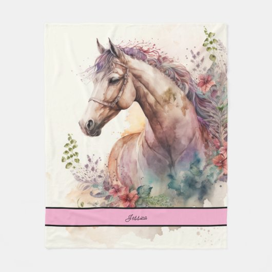 Elegantes Watercolor Fleecedecke (Vorderseite)