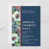 Elegantes Watercolor Flora Wohltätigkeit Gala Part Einladung (Vorderseite)