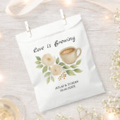 Elegantes Watercolor Floral Coffee Brautparty Geschenktütchen (Ausgeschnitten)