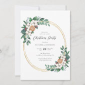 Elegantes Watercolor Floral Company Weihnachten Pa Einladung (Vorderseite)